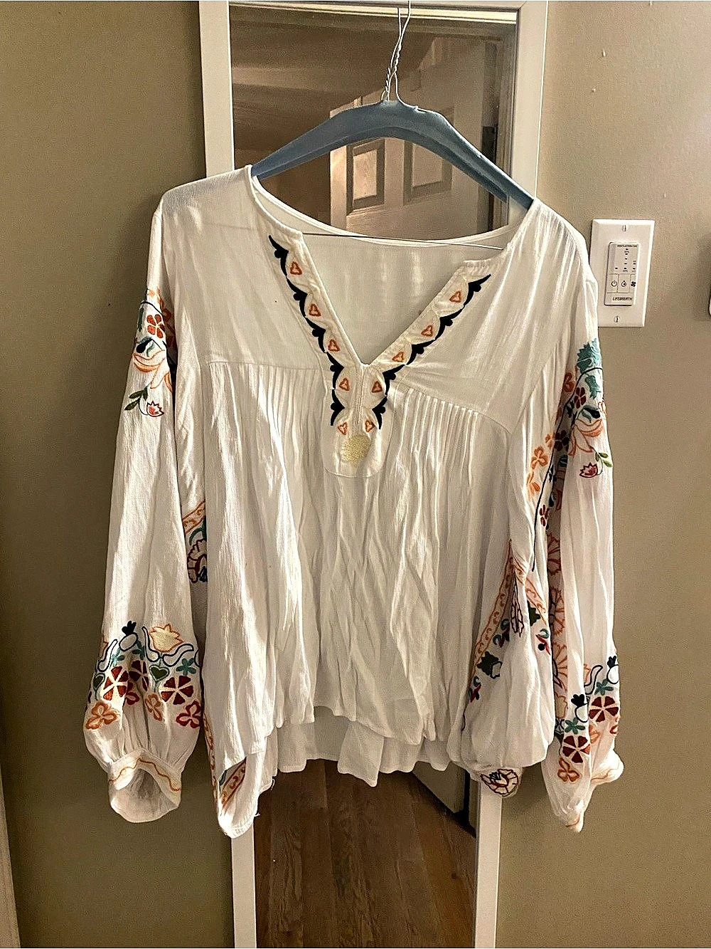 Embroidered Blouse White